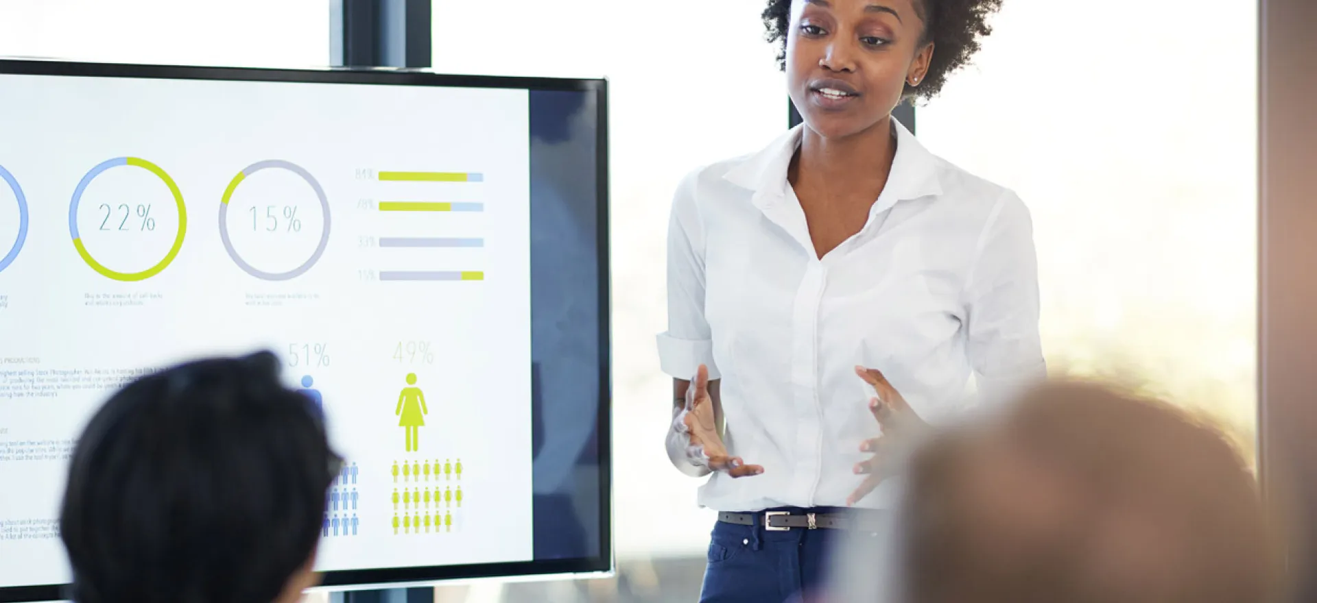 women speaking about data