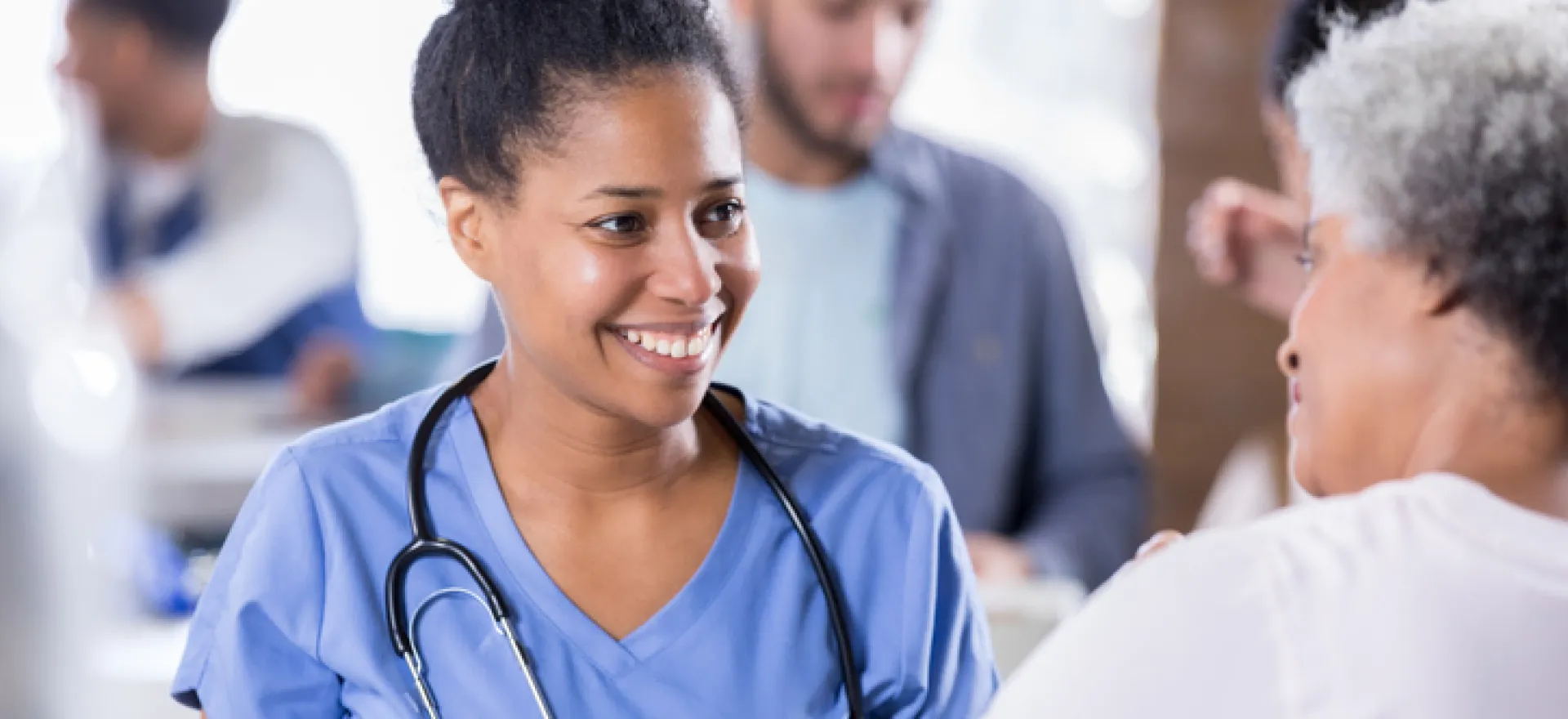 Nurse with patient