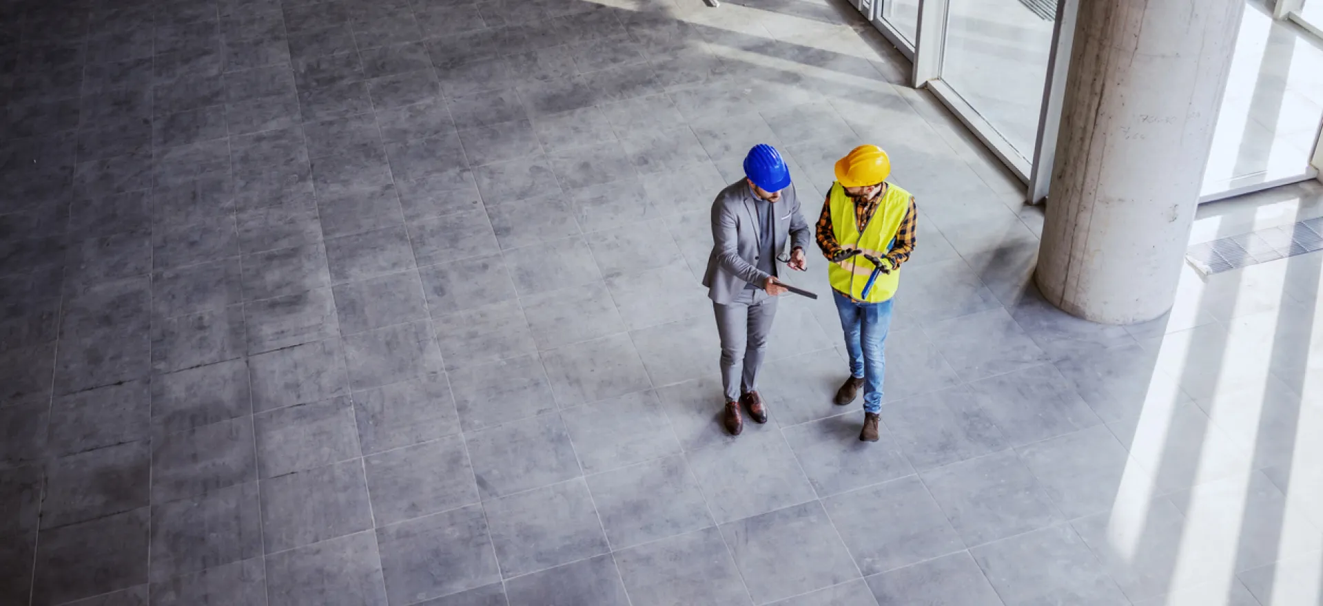 construction workers on site