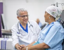 doctor with cancer patient