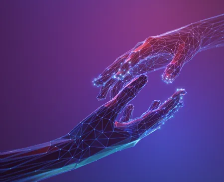 AI hands coming together