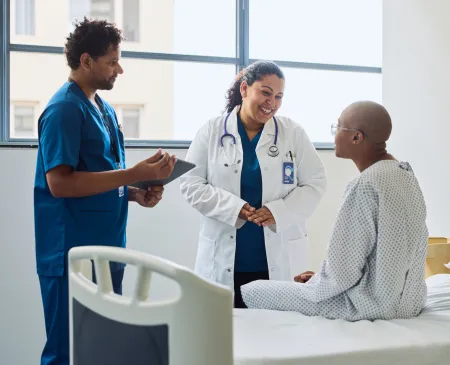 doctor smiling at patient