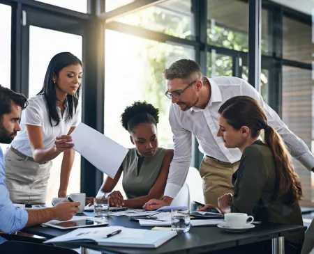 professionals meeting at a conference table