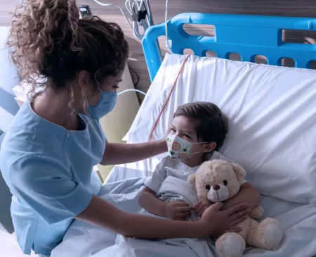 physician and young patient