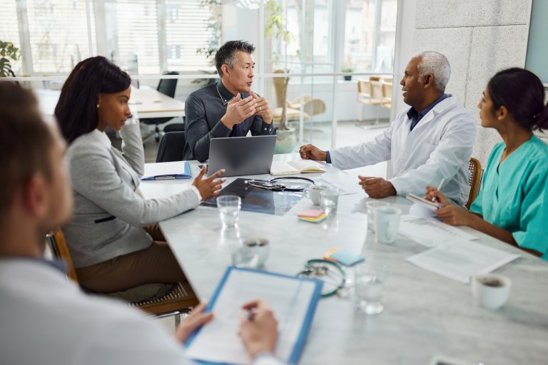 Doctors having a meeting