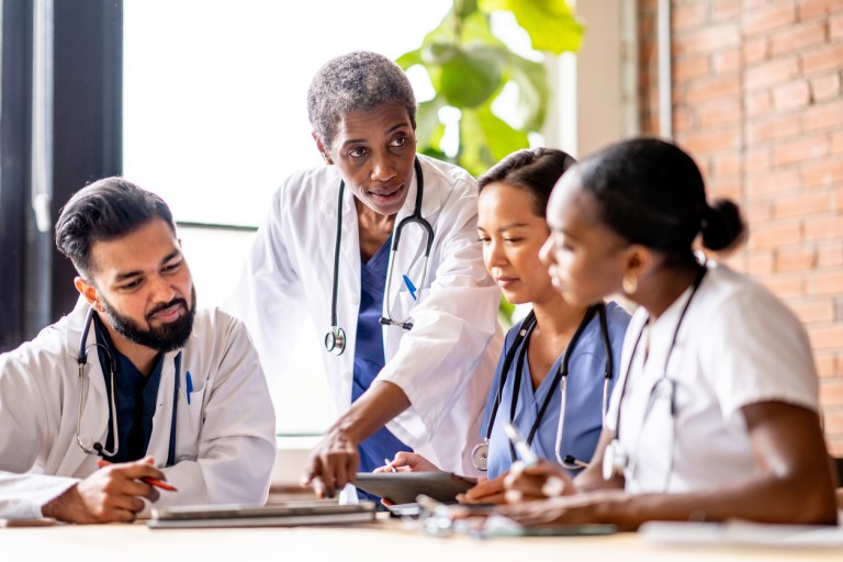 physicians talking