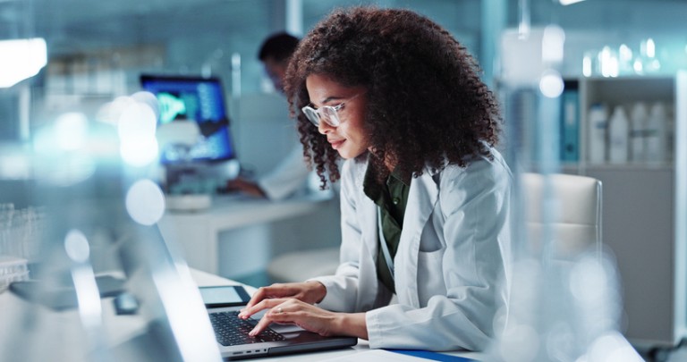 clinical researcher in a lab