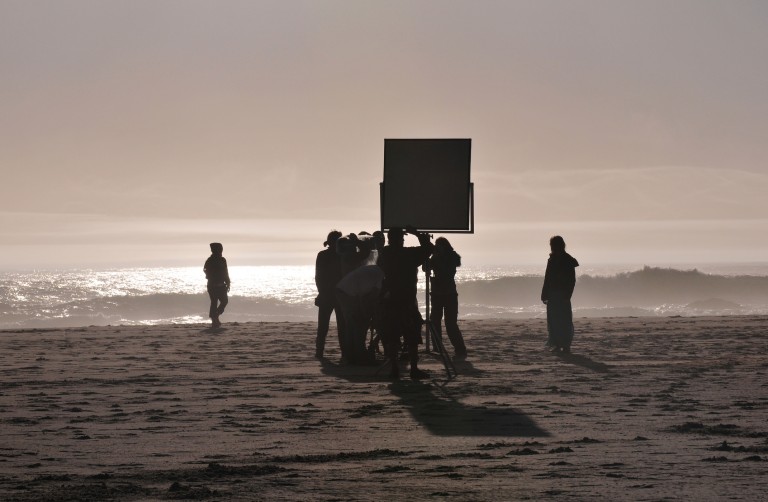 movie set on a beach