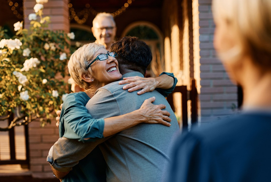 family hugging