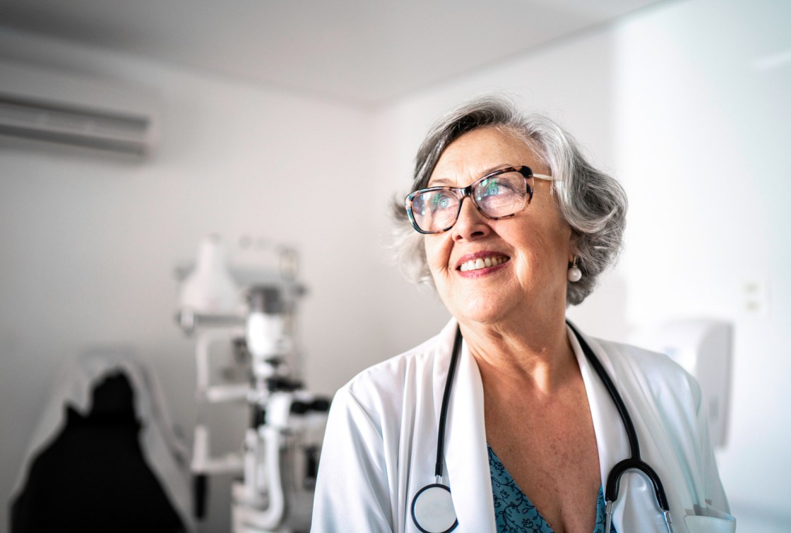 female doctor smiling