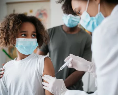 patient receiving vaccine