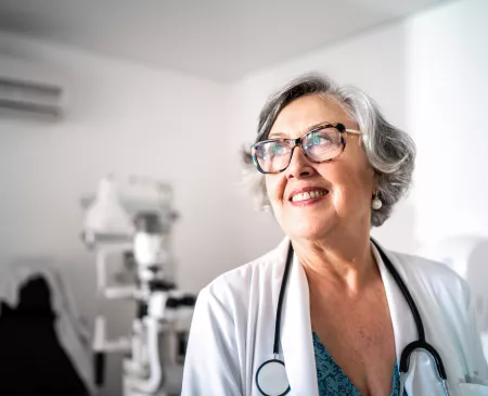 female doctor smiling