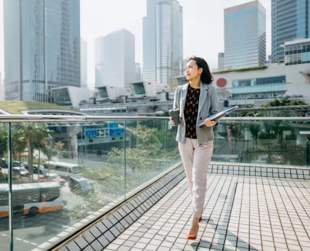 Businesswoman walking