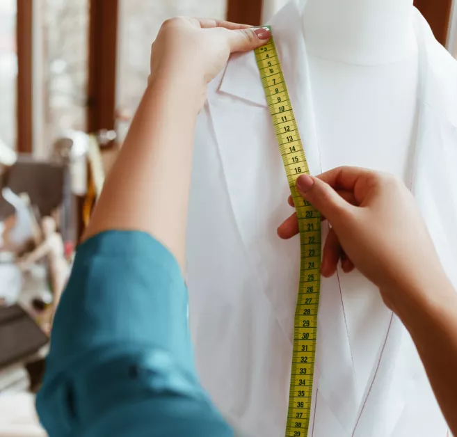 Tailor measuring blouse