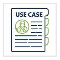 A graphic folder with words "Use Case" on it and lines resembling writing 