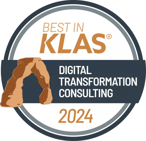 Best in KLAS Digital transformation Consulting award